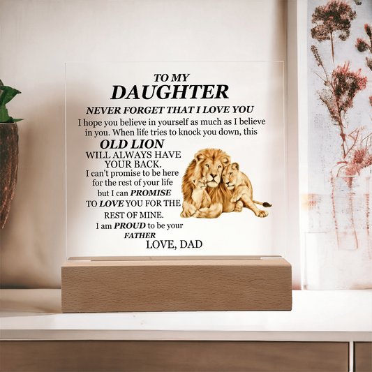 To My Daughter | Square Acrylic Plaque